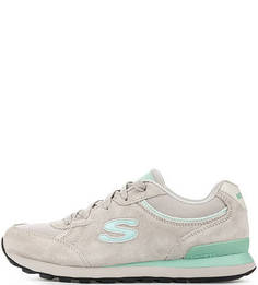 Замшевые кроссовки с текстильными вставками Skechers