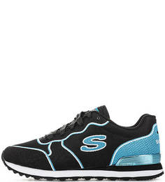 Текстильные кроссовки с контрастными вставками Skechers