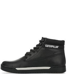Черные кожаные ботинки Caterpillar