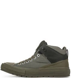 Утепленные кеды цвета хаки Converse