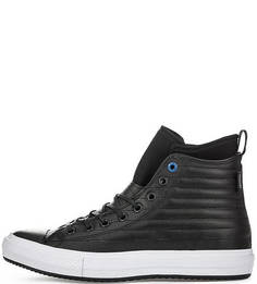 Черные кожаные кеды Converse