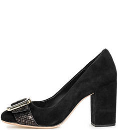 Замшевые туфли на устойчивом каблуке Clarks