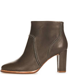 Кожаные ботильоны на устойчивом каблуке Clarks
