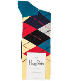 Разноцветные носки в клетку Happy Socks