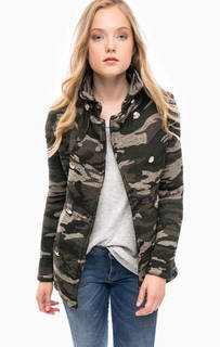 Двубортное полупальто с камуфляжным принтом MET