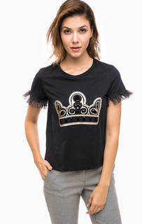 Футболка с принтом и декоративными элементами Pennyblack