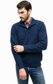 Хлопковый свитер с пуговицами на воротнике Blue Seven
