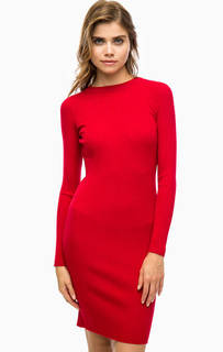 Красное платье со шнуровкой на спине Pinko