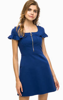 Трикотажное платье синего цвета Pinko