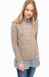 Коричневый трикотажный свитер Barbour