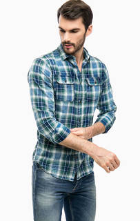 Хлопковая рубашка в клетку Jack & Jones