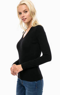 Тонкий шерстяной джемпер с треугольным вырезом United Colors of Benetton