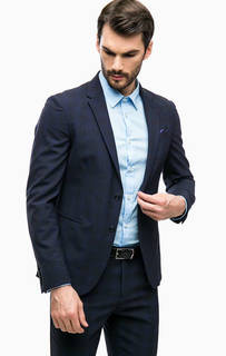 Классический синий пиджак в клетку United Colors of Benetton