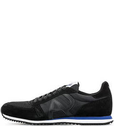 Кроссовки на шнуровке с логотипом бренда Armani Jeans