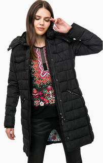 Длинная демисезонная куртка с капюшоном Desigual