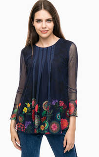 Блуза свободного кроя с цветочным принтом Desigual