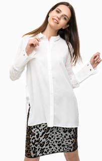 Белая туника с вырезами по бокам Desigual