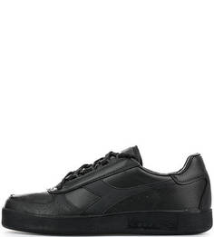 Кожаные кеды черного цвета Diadora