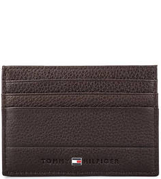 Коричневая визитница из натуральной кожи Tommy Hilfiger