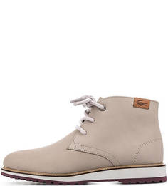 Кожаные ботинки серого цвета Lacoste