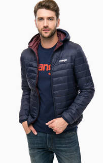 Синяя стеганая куртка с капюшоном Wrangler