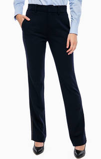 Прямые брюки с золотистой вышивкой по бокам Drykorn