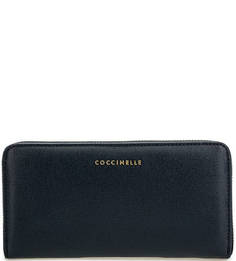 Синий кошелек из сафьяновой кожи Coccinelle