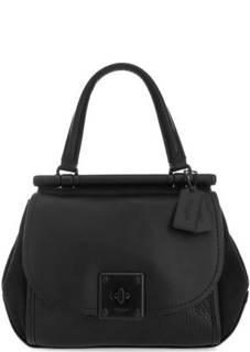 Кожаная сумка с замшевыми вставками Coach