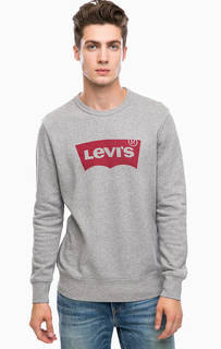 Серый свитшот с логотипом бренда Levis®