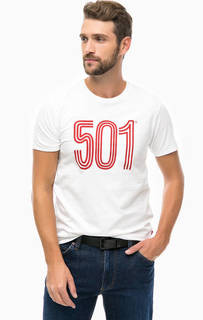 Хлопковая футболка с контрастным принтом Levis®