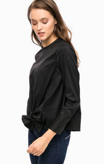 Черная блуза с застежкой на спинке Cinque