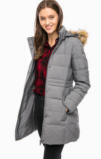 Длинный зимний пуховик с меховой отделкой Wrangler