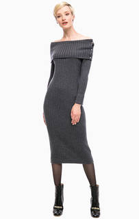 Шерстяное платье-свитер с объемным воротником Liu Jo