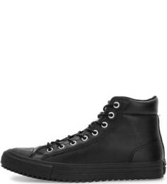 Черные кожаные кеды Converse