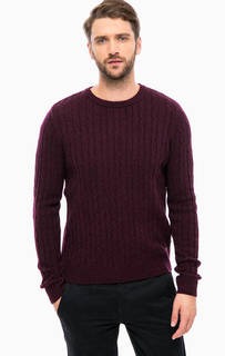 Фиолетовый шерстяной джемпер с круглым вырезом Tom Tailor