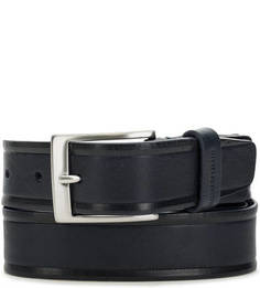 Классический синий ремень из кожи Trussardi Jeans