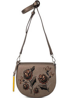Кожаная сумка через плечо с вышивкой Cromia