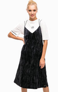 Бархатное платье на бретелях Pepe Jeans