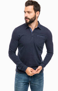 Синяя хлопковая футболка поло Wrangler