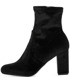 Бархатные ботильоны на устойчивом каблуке Steve Madden