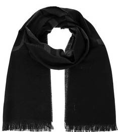 Черный шарф из шерсти Lagerfeld