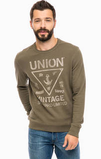 Хлопковый свитшот с принтом Jack & Jones