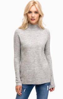 Серый джемпер с высоким воротом Only