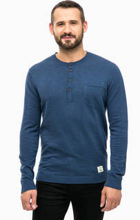 Хлопковый джемпер с вырезом на пуговицах Mustang