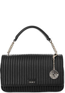 Кожаная сумка с откидным клапаном Dkny