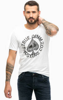 Хлопковая футболка с принтом Mustang