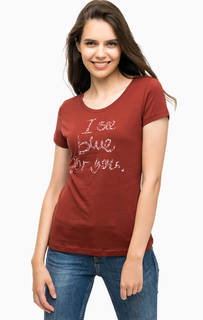 Хлопковая футболка с принтом Mustang