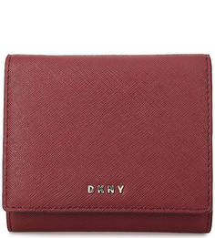 Бордовый кошелек из сафьяновой кожи Dkny