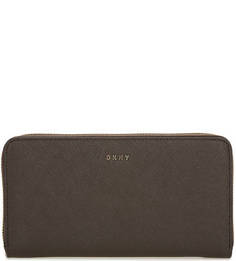 Кошелек из сафьяновой кожи на молнии Dkny