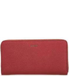 Кошелек из сафьяновой кожи на молнии Dkny